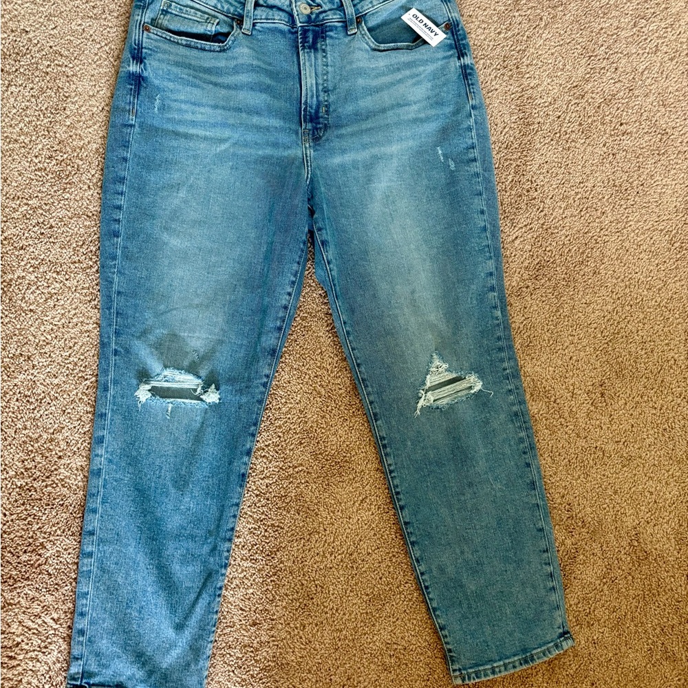 Old Navy Medium Blue Highrise O.G. Straight Denim Jeans
